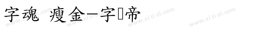 字魂 瘦金字体转换